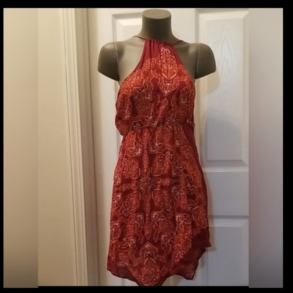 Free People Asymmetrical Red Dress Sz Medium NWOT - Picture 2 of 6